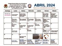 Calendario abril 2024