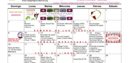 Calendario marzo 2025