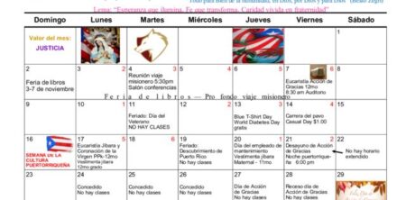 Calendario noviembre 2025