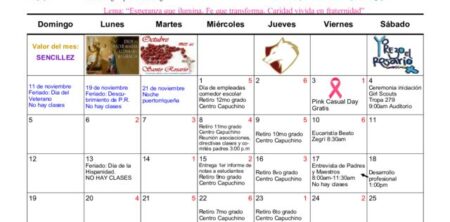 Calendario octubre 2025