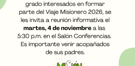 Reunión viaje misionero – Rayito de Luz 2026