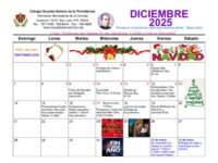 Calendario diciembre 2025