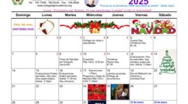 Calendario diciembre 2025