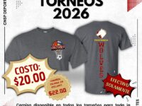 Venta de camisas y gorras – Torneos 2026