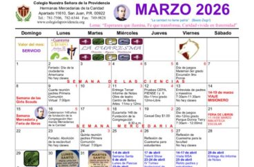 Calendario marzo 2026