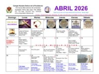 Calendario abril 2026