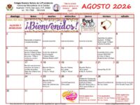 Calendario agosto 2026